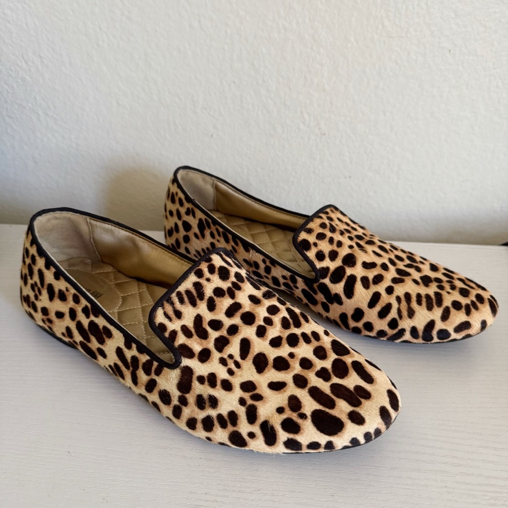 Birdies | The Starling Cheetah Loafers in Calf Hair